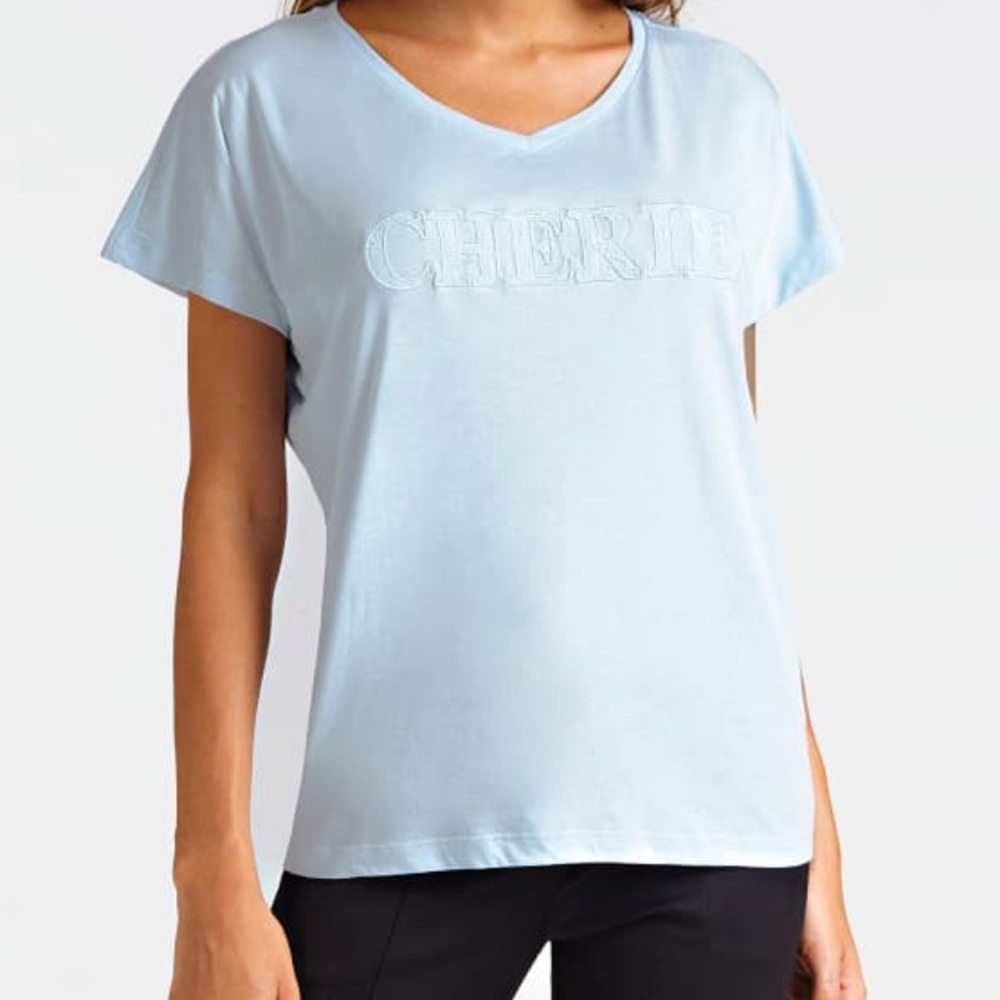 New Guess Marciano Cherie T shirt light blue blue top S